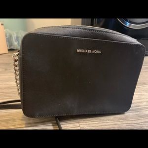 MK Large Jet Set Saffiano Leather Crossbody